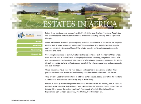 Estates in Africa website