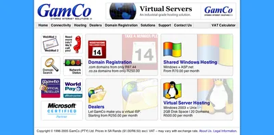 GamCo website 2004